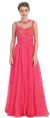 Main image of Floral Lace Bust Full Length Formal Prom Dress