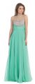 Main image of Rhinestones Mesh Bust Long Prom Pageant Dress