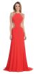 Main image of Mesh Rhinestones Bodice Floor Length Prom Pageant Dress