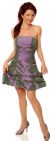 Main image of Strapless Short Sequin Prom Dress with Ruffled Hem