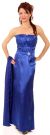 Shimmering Strapless Evening Dress with Waist Applique in alternative image