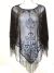 Main image of Hand Beaded Mesh Poncho