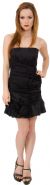 Main image of Strapless Fitted Short Party Dress with Floral Appliques
