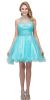 Main image of High Neck Bejeweled Bodice Mesh Short Homecoming Dress