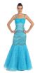 Main image of Mermaid Style Beaded Mesh Long Formal Prom Dress