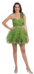 Main image of One Shoulder Tiered Skirt Mesh Short Prom Dress 