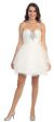 Main image of Strapless Rhinestones Bust Short Prom Party Dress