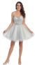 Main image of Strapless Rhinestones Bust Short Tulle Party Dress
