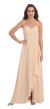 Strapless Pleated & Ruffled Long Bridesmaid Dress  in Champaign