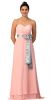 Main image of Strapless Bow Accent Long Formal Bridesmaid Dress