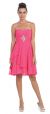 Main image of Strapless Ruched Short Formal Bridesmaid Party Dress