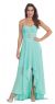 Strapless Rhinestones Waist Hi-Low Formal Party Dress  in Mint