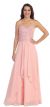 Main image of Strapless Lace Beaded Bodice Long Formal Bridesmaid Dress