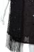 Black Sequin Beaded Shawl with Hanging Beads in closeup