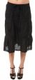 Knee Length Crinkled Black Skirt in alternative picture