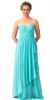 Main image of Strapless Pleated & Shirred Bust Long Bridesmaid Dress