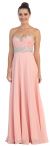 Main image of Strapless Rhinestones Empire Bust Formal Evening Dress