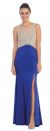 Main image of Rhinestones Mesh Top Flared Skirt Long Prom Dress
