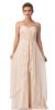 Main image of Strapless Shirred Bust Ruffled Skirt Long Bridesmaid Dress