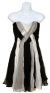 Main image of Basket Weave Front Silk Strapless Party Dress