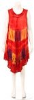 Loose fitted Asymmetrical Tie-Dye Casual Dress in Orange alt image