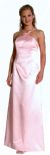 Crossed Front Beaded Evening Dress in Peach color