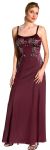 Main image of Criss Crossed Beaded Full Length Evening Dress