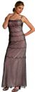 Main image of Metallic Poly Net Beaded Formal Dress
