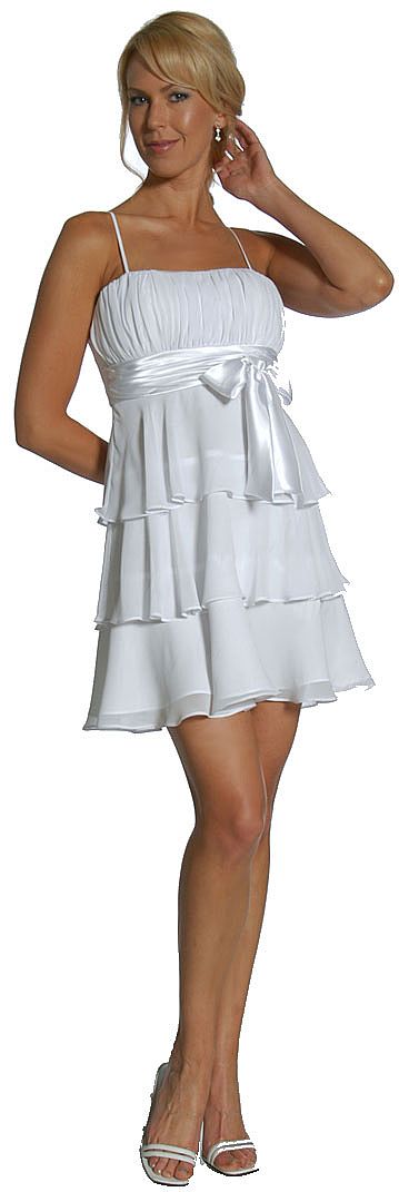 Short Party Dress with Cascading Ruffles 11139