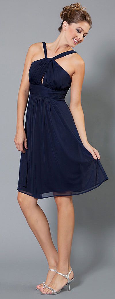 Halter Neck Shirred Short Party Dress 11290