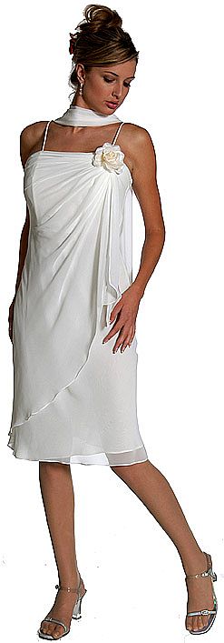 short gown with chiffon material