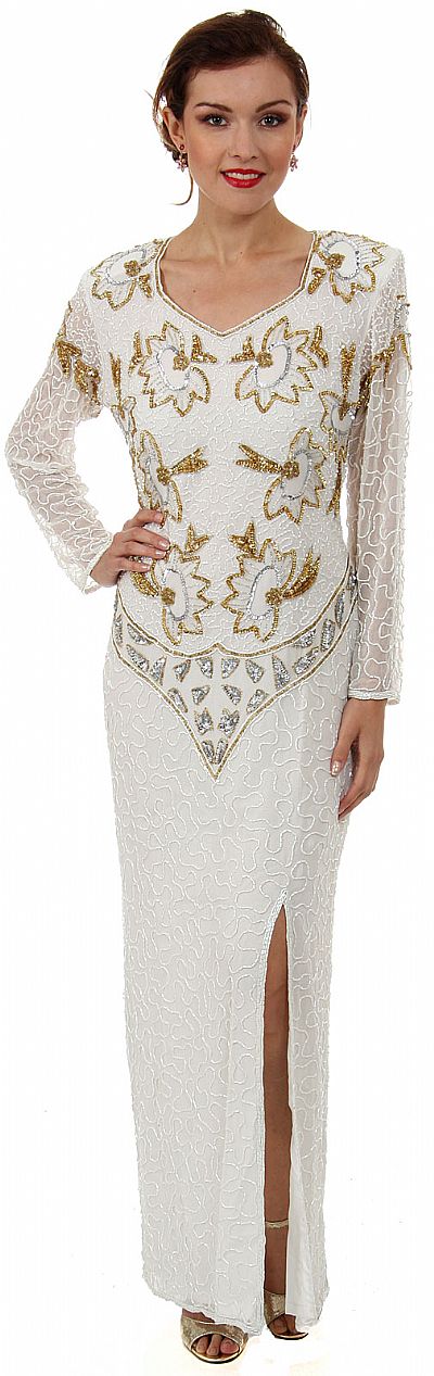 full sleeves design for gown